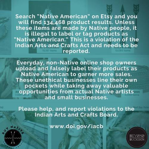 indigenoustifa - Found this on Facebook! BOOST!Tell Etsy that...