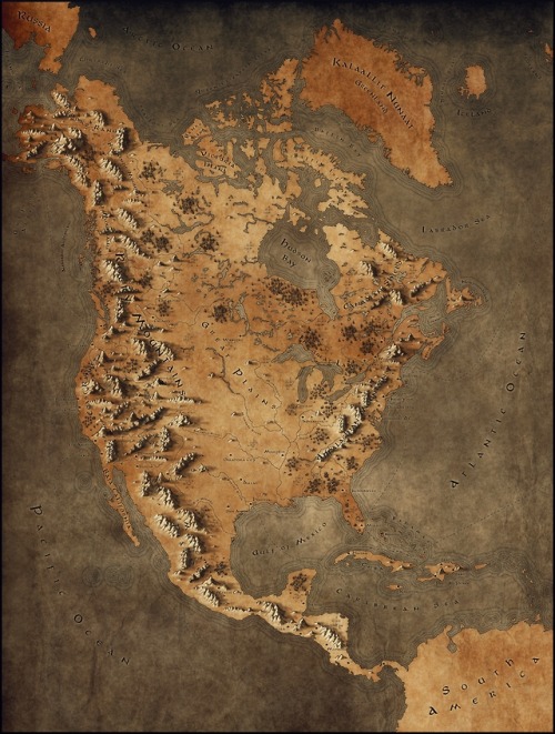 callumogden - Map of North America in a Fantasy StyleLast year I...