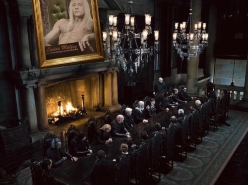 lusciousmalfoy - accio-shitpost - lucius malfoy has a giant portrait of himself over his...
