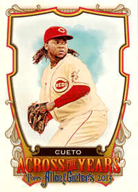 2013 Allen and Ginter Across the Years Johnny Cueto