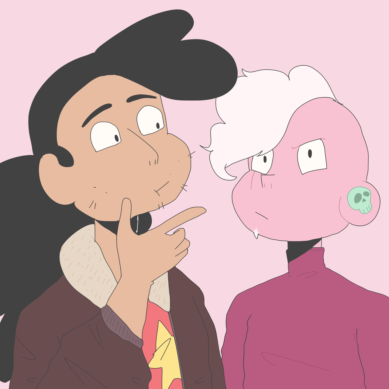 my biggest headcanon for lars is he growing a beard and stevonnie making fun of it (lars will laugh along with them, o’ course)