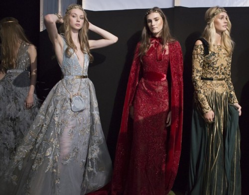 couture-constellation - backstage at elie saab | couture fall ‘17