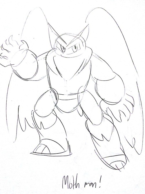 scribblehooves - Megaman Robot Master idea - Moth man! He can fly...