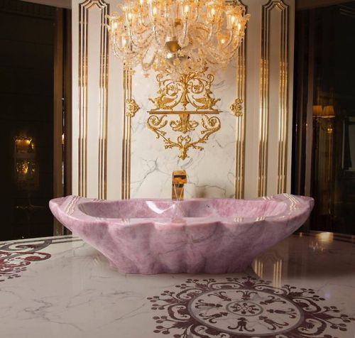 massiveluxuryoverdose - Rose Quartz Crystal Hand-Carved Bathtub...