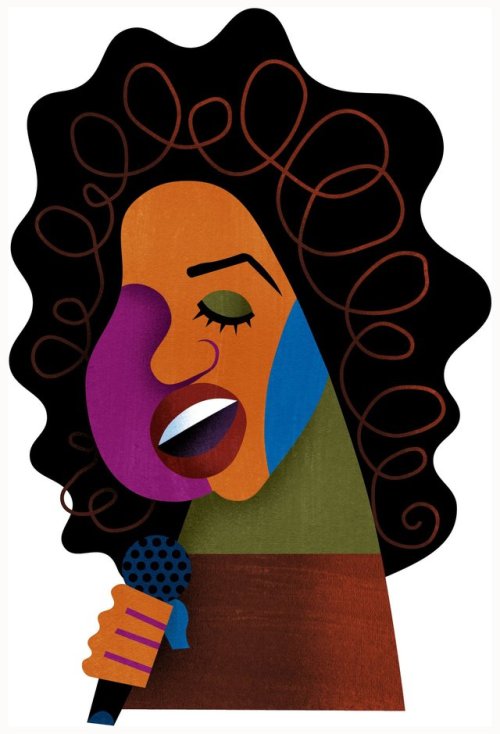 davidcowlesillustrations - Farewell, Aretha Franklin