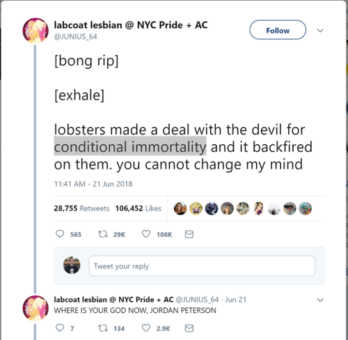 catchymemes:Conditional Immortality of Lobsters