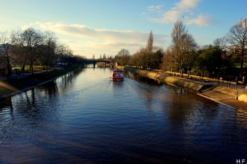 Drifting down the River Ouse, York.