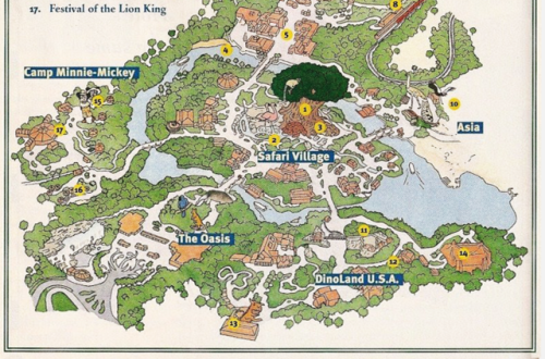 the-disney-elite - Opening day map for Disney’s Animal Kingdom...