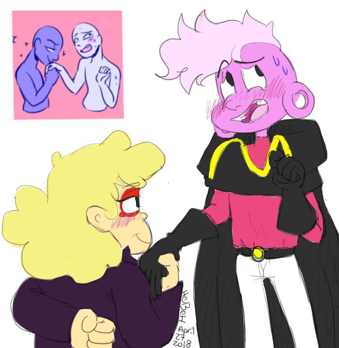 lockewat said: For the kiss meme, lars/sadie, 3B? Answer: A rockstar can be suave too ;3 thank you soo much for this ask bc ive been wanting to draw these two for a while but never got the chance to...