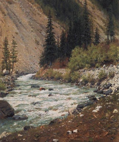 artist-vereshchagin - Mountain stream in Kashmir, 1875, Vasily...