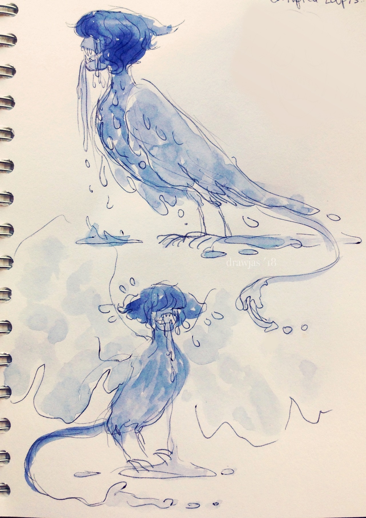 corrupted Lapis ideas, a screaming watery harpy type thing :^o ..6may2018