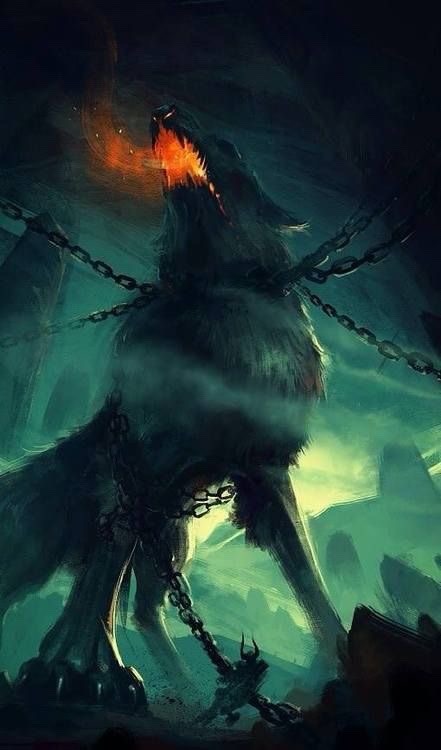 witch-magic - Fenrir, son of Loki, was a monstrous wolf. Due to...