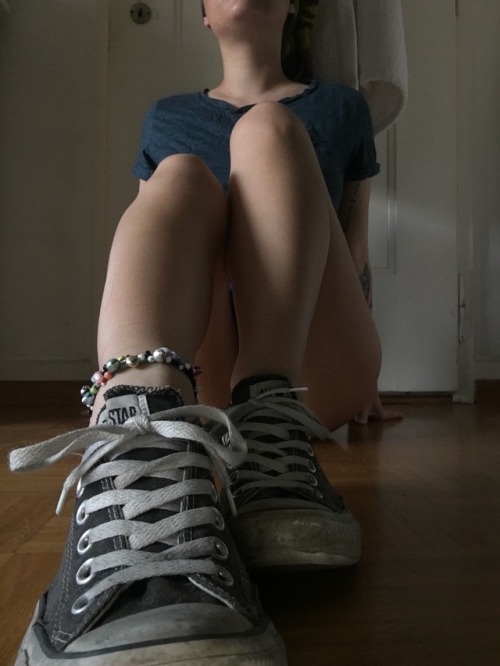 mistress-nikky - Old and worn out Converse, I wore these...