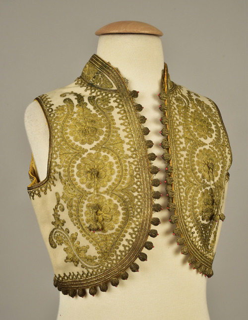 fripperiesandfobs:Ottoman cape and vest, 1890′sFrom Whitaker...