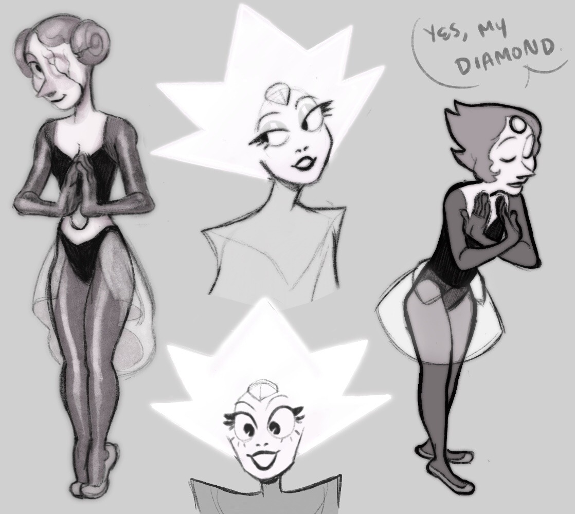 I love the 1920s fashion and old western animation vibes white diamond has