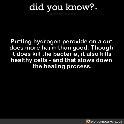 putting-hydrogen-peroxide-on-a-cut-does-more-harm