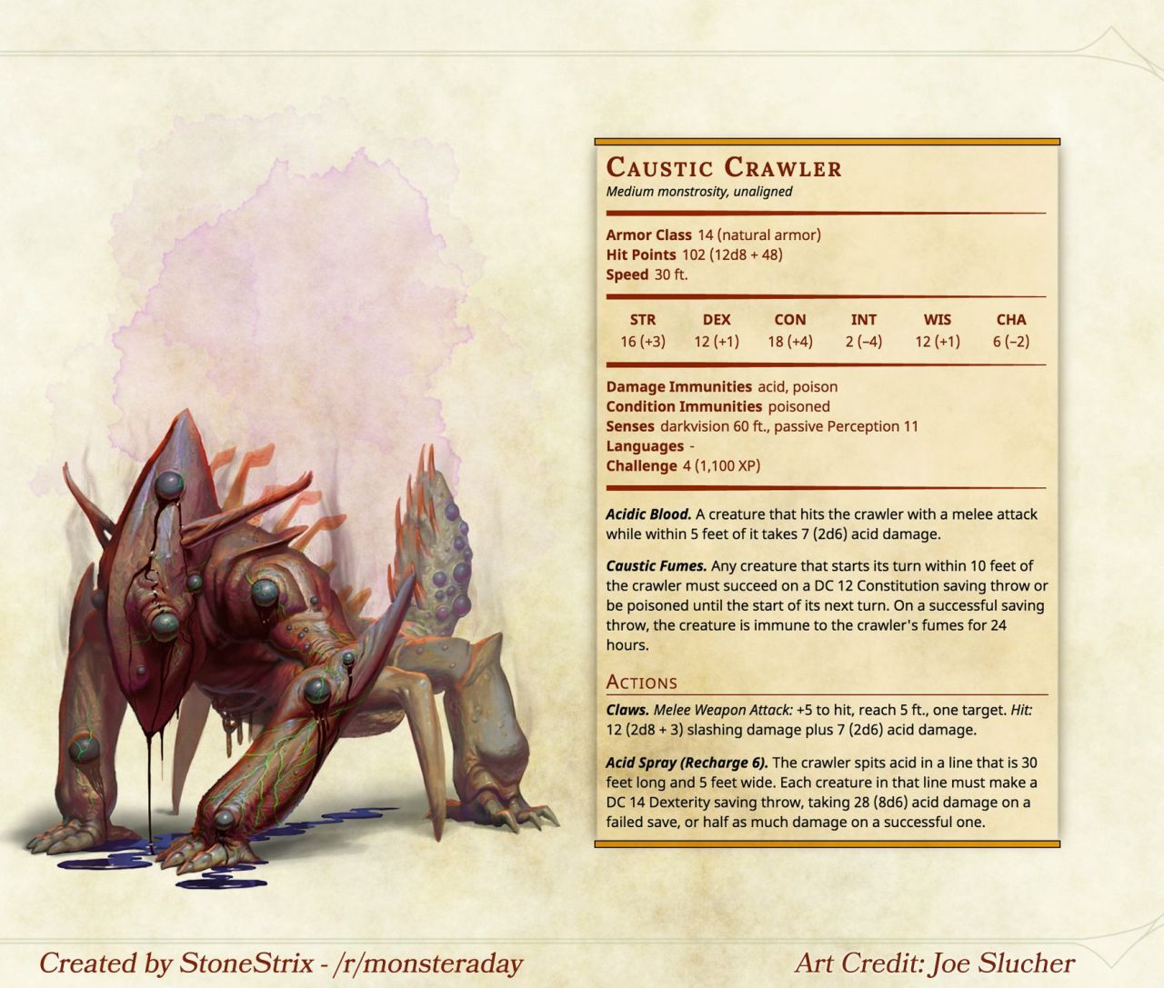 DnD 5e Homebrew — Monsters by Stonestrix