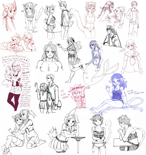The majority of my doodles of January! I surprised myself, am I...
