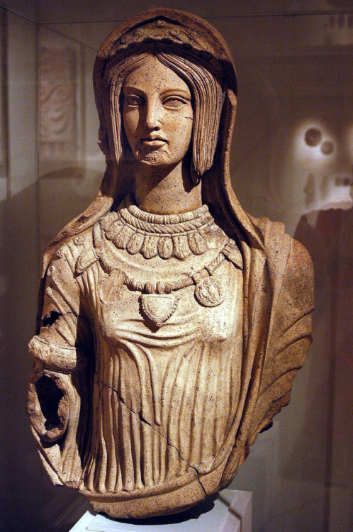 lionofchaeronea - Etruscan terracotta statue of a woman.  Artist...