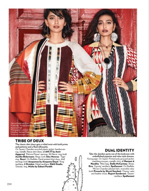 cinescans - Radhika Apte and Sayani Gupta— Vogue, August 2016
