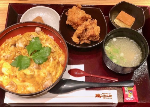 Oyakodon  (  親子丼  ) -  bowl of rice with chicken and eggsI ate...