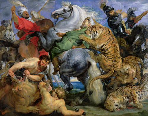 caravaggionist - The Tiger HuntPeter Paul...