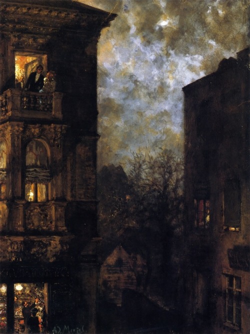 blue-storming - Adolph von Menzel, Corner of a House in the...