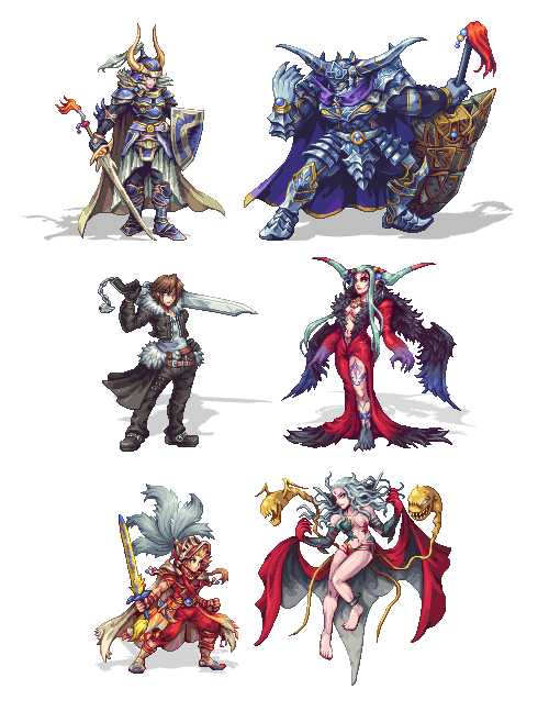 ahruon - Older work, some Dissidia pixelart. I hope they give...