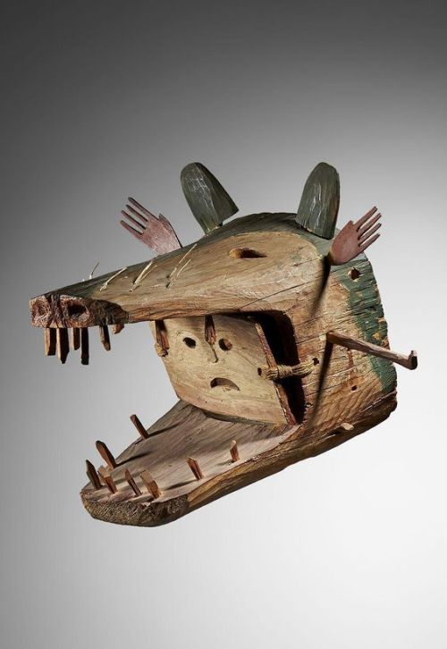 newguineatribalart - Yupik Wolf mask