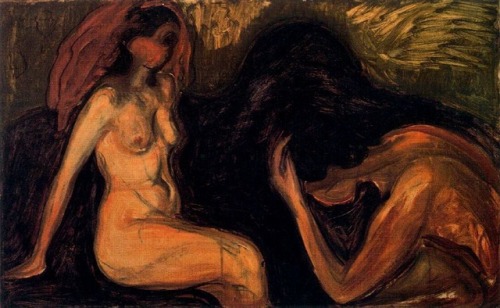 expressionism-art - Man and Woman, 1898, Edvard MunchSize - ...