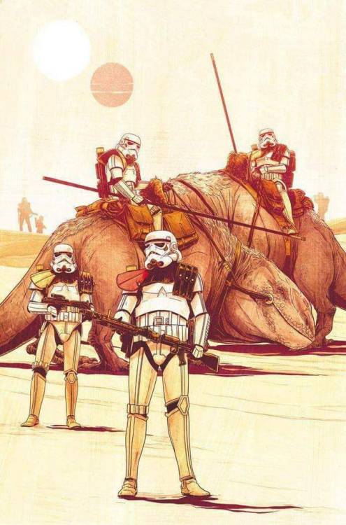 star-wars-forever - Sandtroopers and Dewback by Stuart Immonen