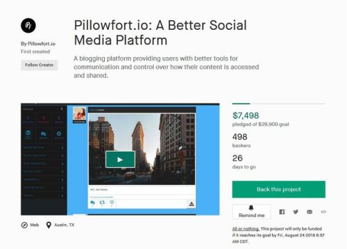 pillowfort-io - It’s day 4 of our Kickstarter! If you are looking...