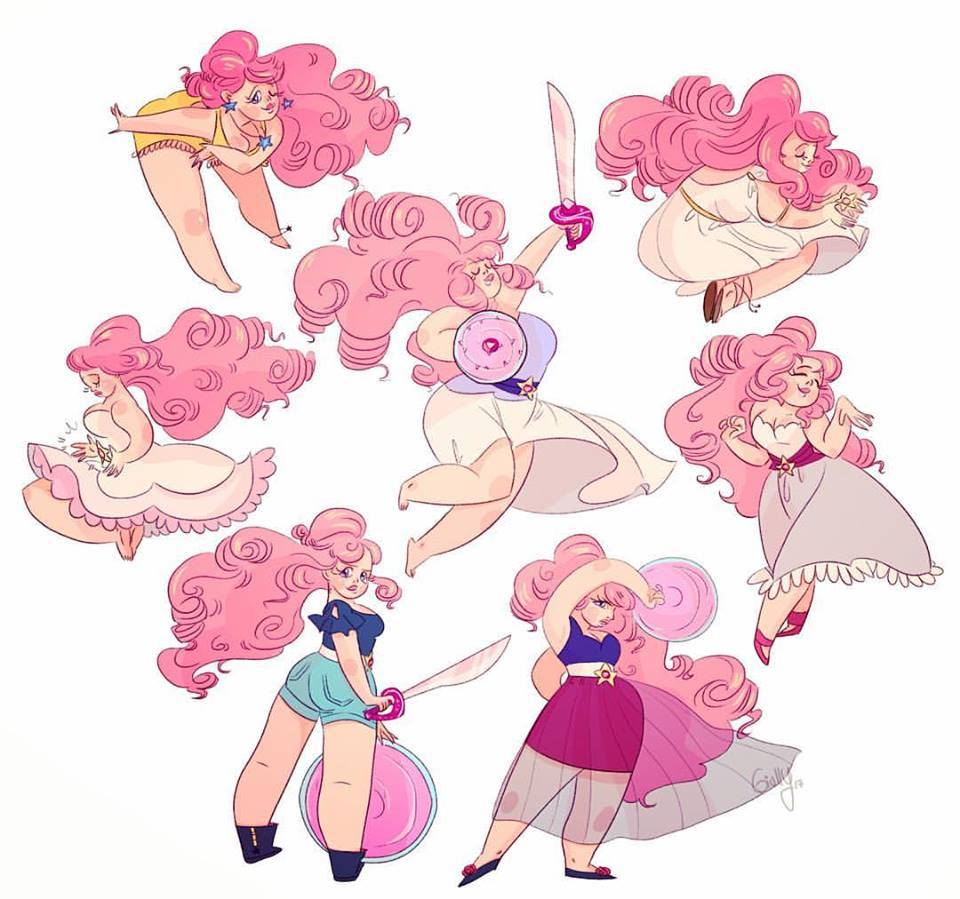 Hard days and I’m very tyred but here are some gestures of Rose Quartz from SU 💖