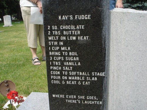 deformutilated - Fudge recipe on a headstone