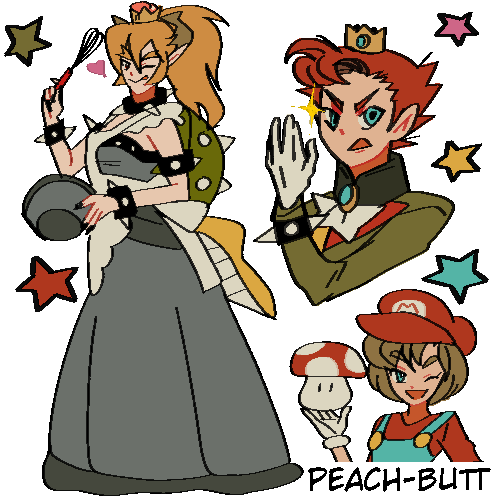 peach-butt-artblog - I saw some art i liked and doodled them~