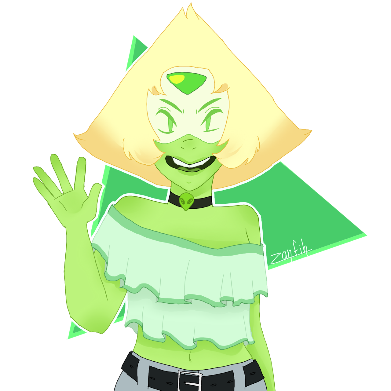 An old peridot drawing i did a few months ago✨ I’m planning on redrawing it soon!🌷