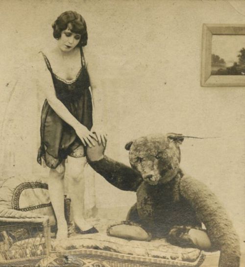 vintageeveryday:She loved her Teddy Bear, 1924