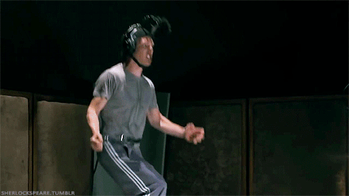 sherlockspeare - Benedict doing motion capture 2012(The Hobbit) VS...