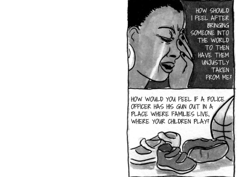 asians4peace - This comic features the mothers of Akai Gurley...