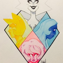 “The great diamond authority”
I know lots of things like this have been done before but I wanted an excuse to draw them all in one picture. Also this was my first time drawing White Diamond (giraffe...