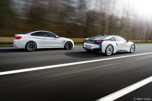 automotivated - BMW i8 vs BMW M4 by Bert Claes Via...