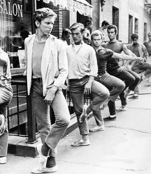 wehadfacesthen - Dancers warming up during the filming of West...