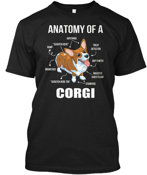 whirelez:Anatomy of a Corgi T-Shirt Funny Dog...