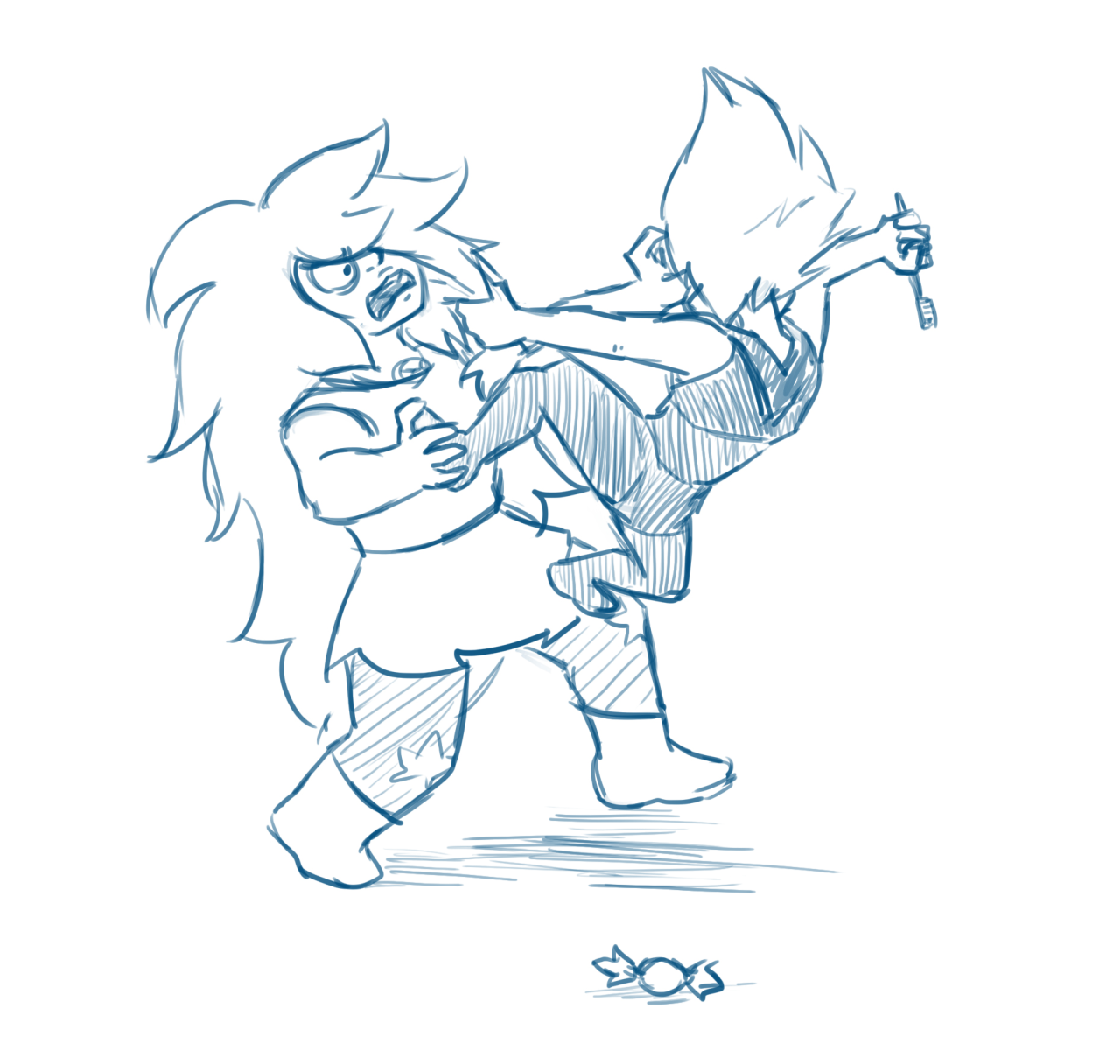Anonymous said: Can you please draw amethyst and period fight over a piece of candy Answer: I would have made a joke about that typo but I was out of ideas