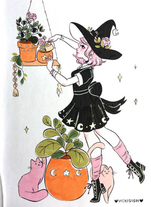 vickisigh:Week 1 of Inktober! My theme this year is plant...