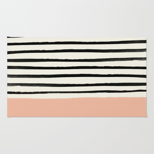 littlealienproducts - Peach Stripe Mat by Leah Flores