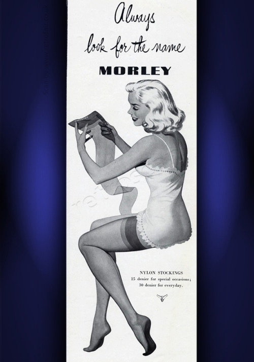retrofair:1951 Morley Stockingsvia Retrofair Vintage Ads &...