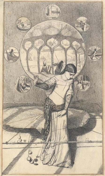 pre-raphaelisme - The Lady of Shalott by William Holman Hunt,...
