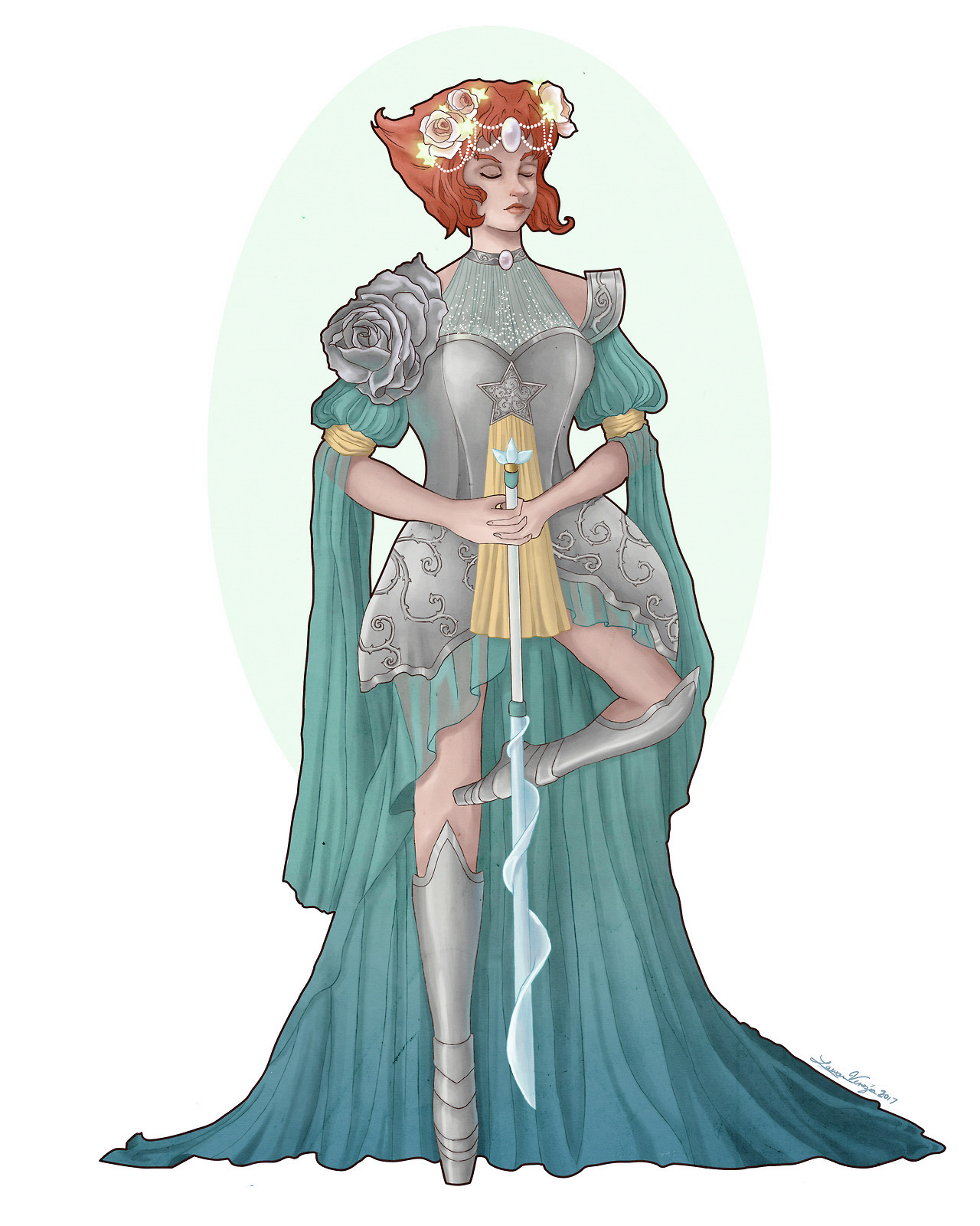 Reuploading Pearl again. For some reason theres always been a huge difference between the color pallette I actually painted and the way it looks on mobile devices, so I edited her to look as close to the original as i could. If she looks teal now and not ACID GREEN to you, I have done my job.