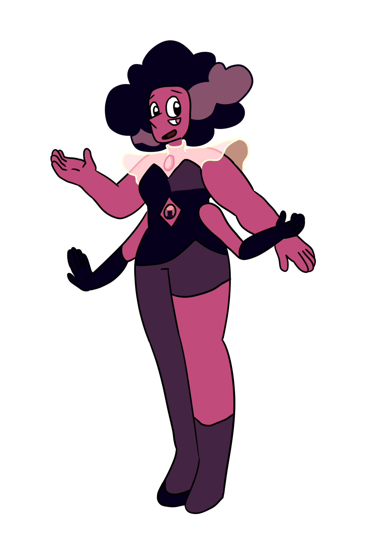 Rhodonite, a fusion between a Ruby and a Pearl.
